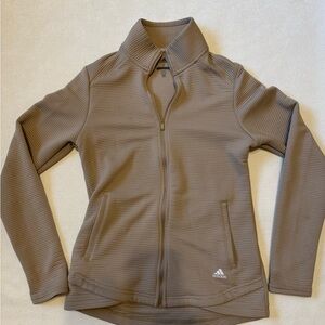 Adidas Tan Ribbed Golf Jacket